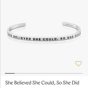 Mantra and “She Believed She Could, So She Did” Bracelet